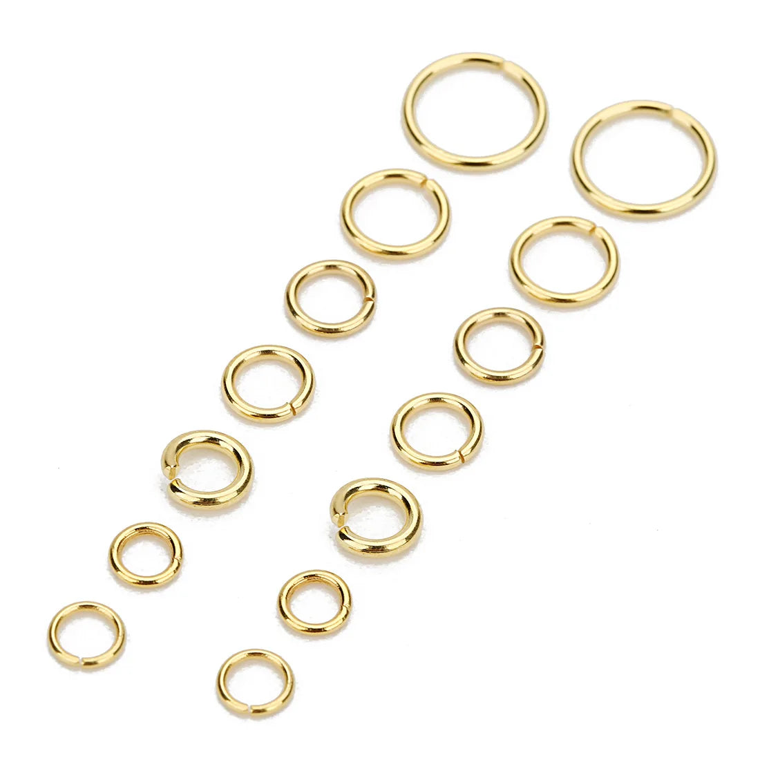 100Pcs/Wholesale Factory Price Gold Plated Stainless Steel Open Jump Ring Closed Ring of Jewelry Make Accessories