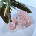 Body Jewelry Stone Organic Flesh Tunnels Natural Rose Quartz Concave Convex Plug Stone Ear Plug