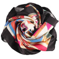 Custom Stamps V Big Size Square Digital Print Hair Silk Scarves Women Fashion Scarf 53*53 100% Pure Silk Square Headscarf