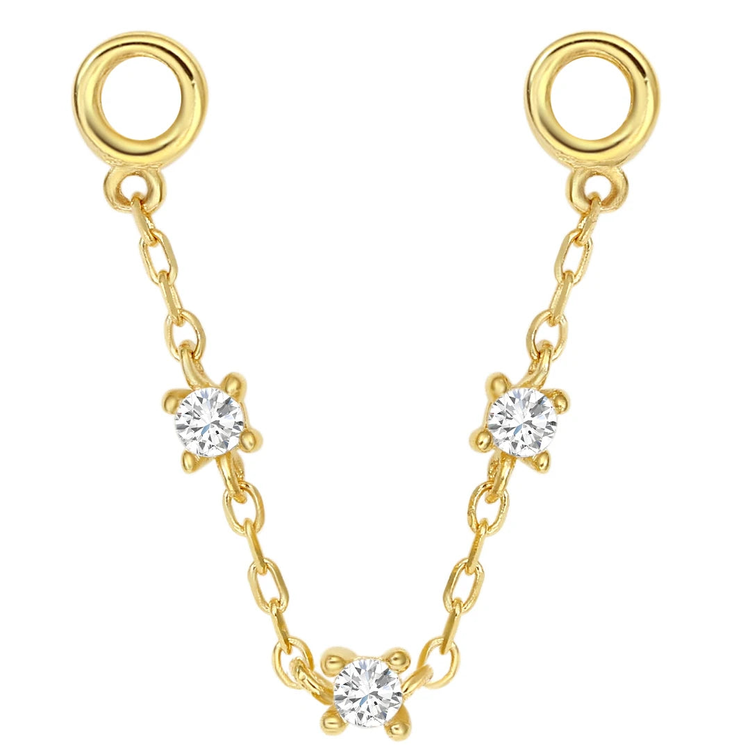 Eternal Children's Classic Metal 14K Solid Gold Chain Engagement Wedding Piercing Jewelry
