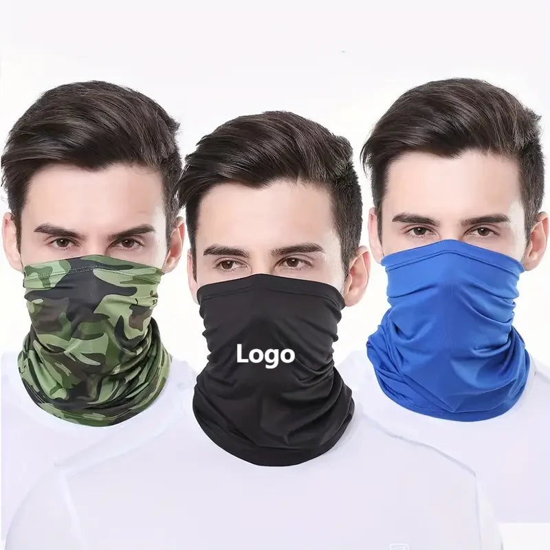 Wholesale Custom Outdoor Ice Silk Breathable Stretchy Sports Cycling Neck Cooling Tube Sunscreen Neck Gaiter Bandana Scarf