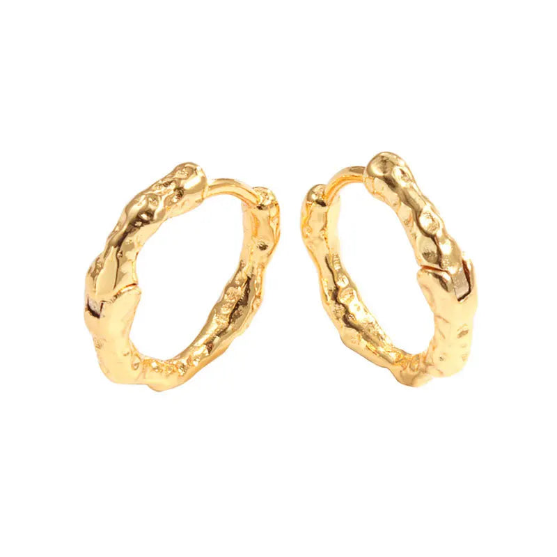 Luxury Hoop Earrings for Women Gold Color Hollow Temperament Female Ear Accessories Fashion Jewelry