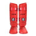 Professional Wkf Approved Martial Arts Training Protector Foot Guard Karate Protector Shin Instep Guards