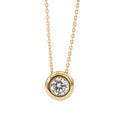 Ruyi 14K 18k Real Yellow Gold Necklace Lab Grown Created Diamond Choker Necklace Women Fine Jewelry
