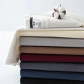 2024 New Oversized Solid Yarn Dyed Round Neck Short Sleeve Blank Casual Customize T-Shirt Printing Waffle Knit Unisex