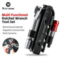 WEST BIKING Multi Functional Ratcet Wrench Tool Set Magnetic Rod Bike Tool Set Multi Scenario Use Bicycle Wrench Tool MegaBDM