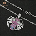 Hiphop Men's  Pendant Micro Set Full Zircon Necklace Spider Man Animation Street Animation Brass Jewelry for Children