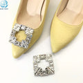 Crystal Rhinestone Metal Square Shoe Clip Accessories Durable Shoe Brooch Zinc Alloy Buckle Shoelace Charms