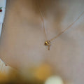 Wholesale Custom 18k Gold Plated Heart Shaped Lock Key S925 Sterling Silver Necklace