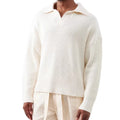 Custom Men's Winter Long-Sleeved V-Neck Sweater Casual Loose Knit with Breathable Feature Versatile Trend