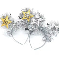 Hot Sale Hair Accessories Glitter Star Hairband Happy New Year Headband for New Year Eve Party Decorations