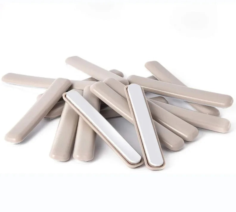 Heavy Duty 1/2\" x 4\" Rectangular Furniture Movers Sliders Plastic Self-Adhesive Gliders for Carpet