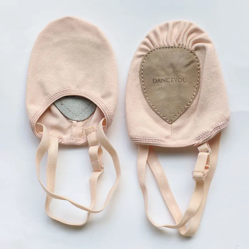 Half Sole Stretch Canvas Ballet Slipper Dance Shoes