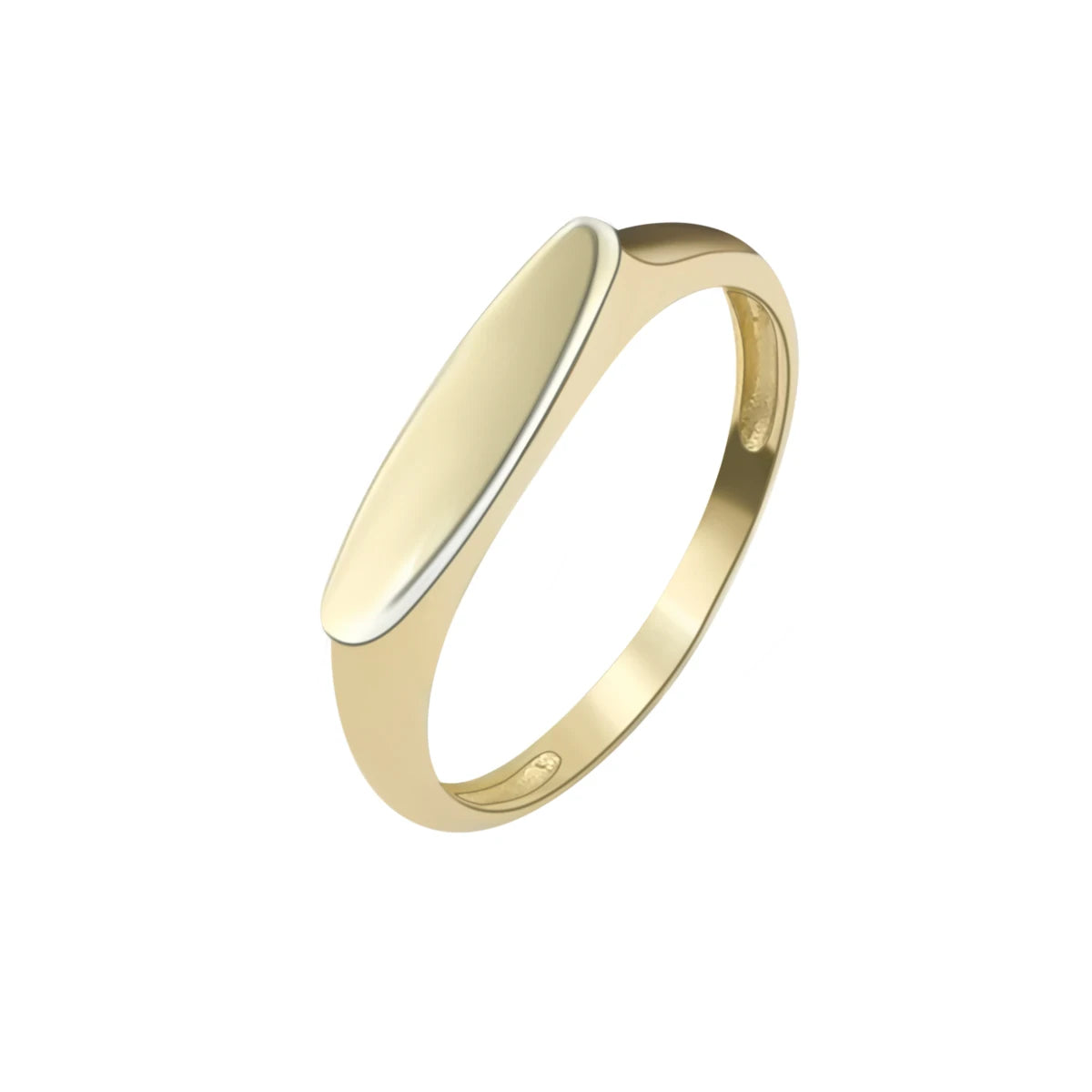 Best Price 9k Solid Gold Rectangle Ring Trendy Engagement or Wedding Jewelry Yellow Gold 1000S for Parties and Gifts
