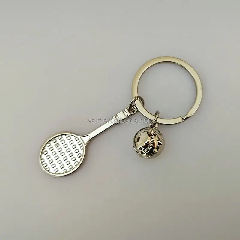 Tennis Racket Keychain - Sports Keyring - Customizable Logo - TURBOOST