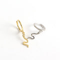 Luxury INS 925 Sterling Silver Chic Snake Shape Drop Earrings for Women Unisex Animal Jewelry Accessories