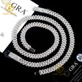 20mm Cuban Link Chain 925 Sterling Silver D VVS Moissanite Iced Out with Rose Yellow Gold Plating Pendant Necklace
