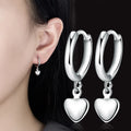 HIGH QUALIT Real Silver Plated Dangle Heart Shaped Earring Jewelry for Women