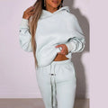 L230507 Factory Custom Women Fleece Sweatshirt Long Sleeve Hoodie Jogger Set Plus Size Women Hoodie Set