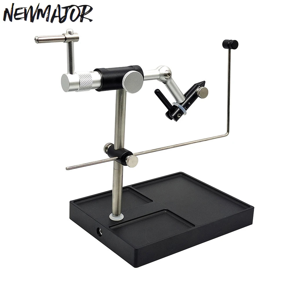 360 Degree Rotary Fly Tying Vise with Pedestal Base Metal Fishing Flies Tying Tool Bobbin Thread Holder Lure Making Accessories