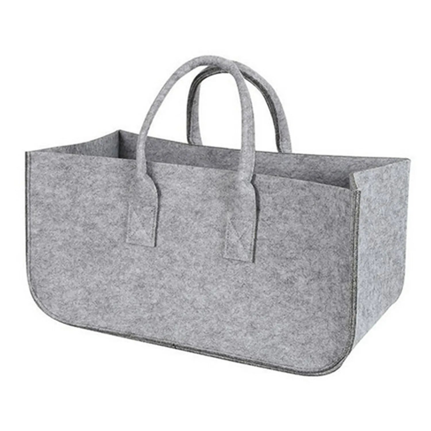 Felt Firewood Basket with Carry Handles Wood Bag Log Holder for Fireside Wood