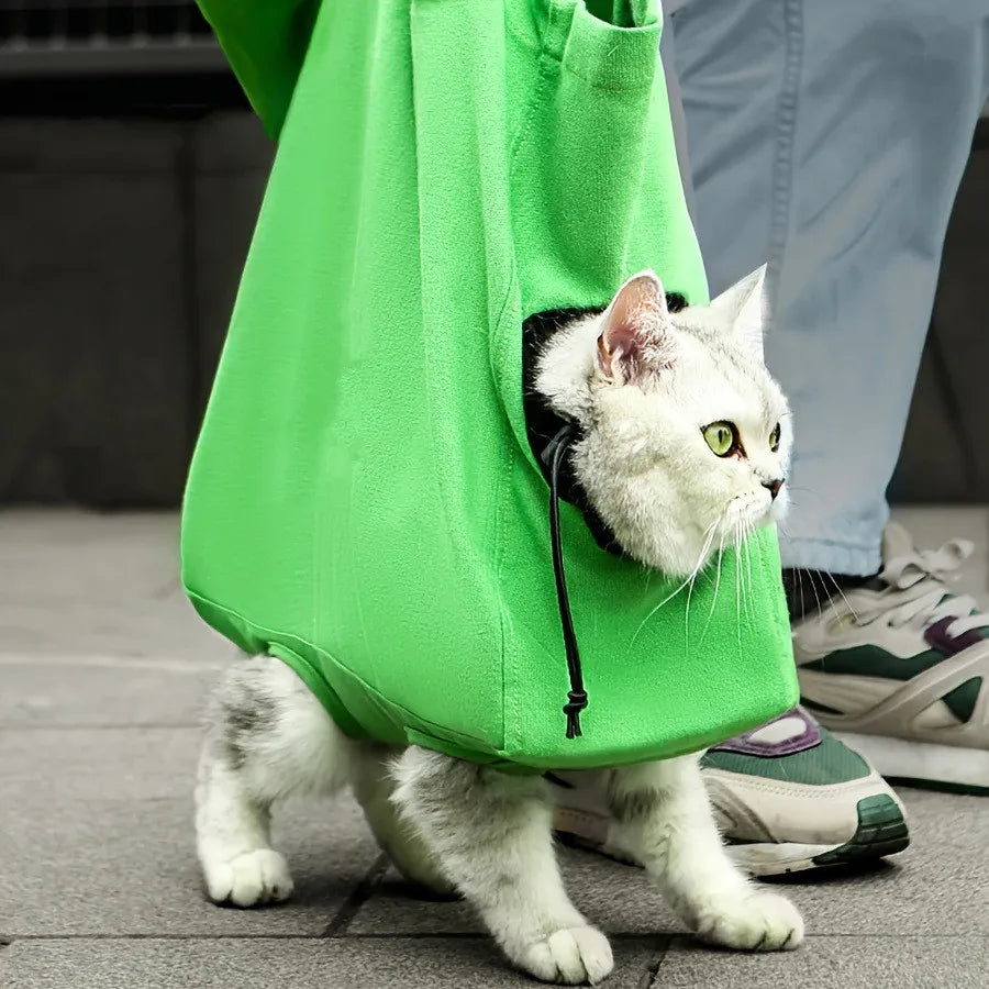 Factory Portable Cat Carrier Restraint Bag for Claw Care Nail Trimming with Shoulder Strap Travel Pet Carrying Cat Tote Bag