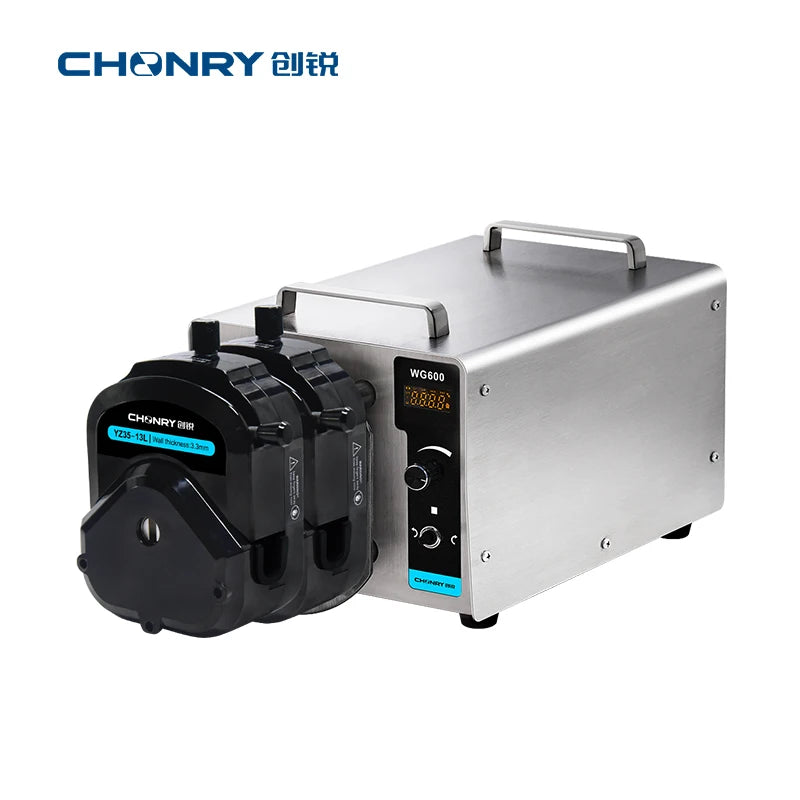 CHONRY WG600 Chemical Stainless Steel Peristaltic Pump Low Pulse High Flow Speed Adjustable Support RS485MODBUS MegaBDM