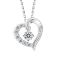 Moissanite Necklace 925 Sterling Silver Jewelry Gifts Heart Pendant 0.3ct 0.5ct VVS Mossanite Diamond Charm Necklace for Women