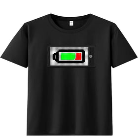 Fashion Light up Led Clothes Programmable Glow LED T-Shirt Festival Party Tshirt with Led Display Screen
