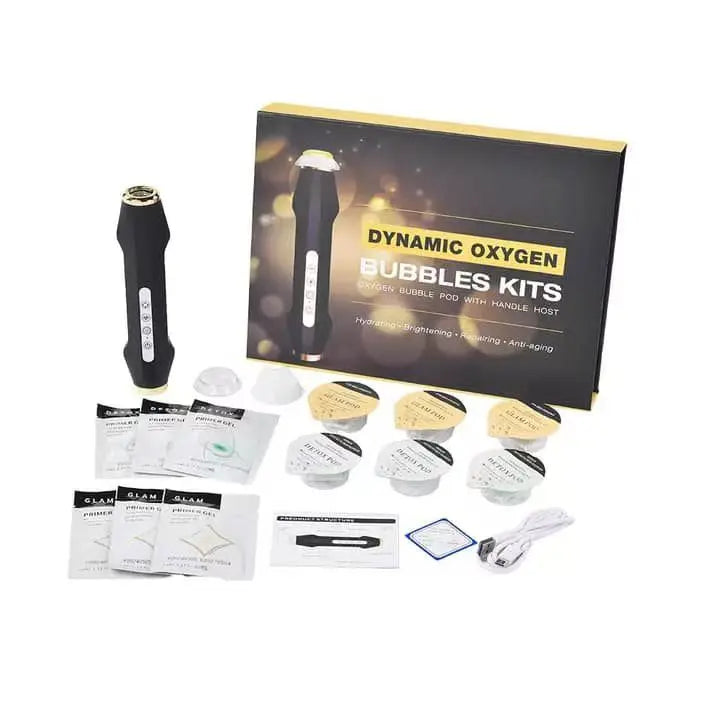 Best selling micro suede dynamic wireless mini carbon dioxide bubble pen facial dome jet oxygen kit