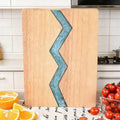 Rectangle Sustainable Oak Wood Resin Cheese Board for Home Epoxy Resin Commercial Kitchen Charcuterie Chopping Board
