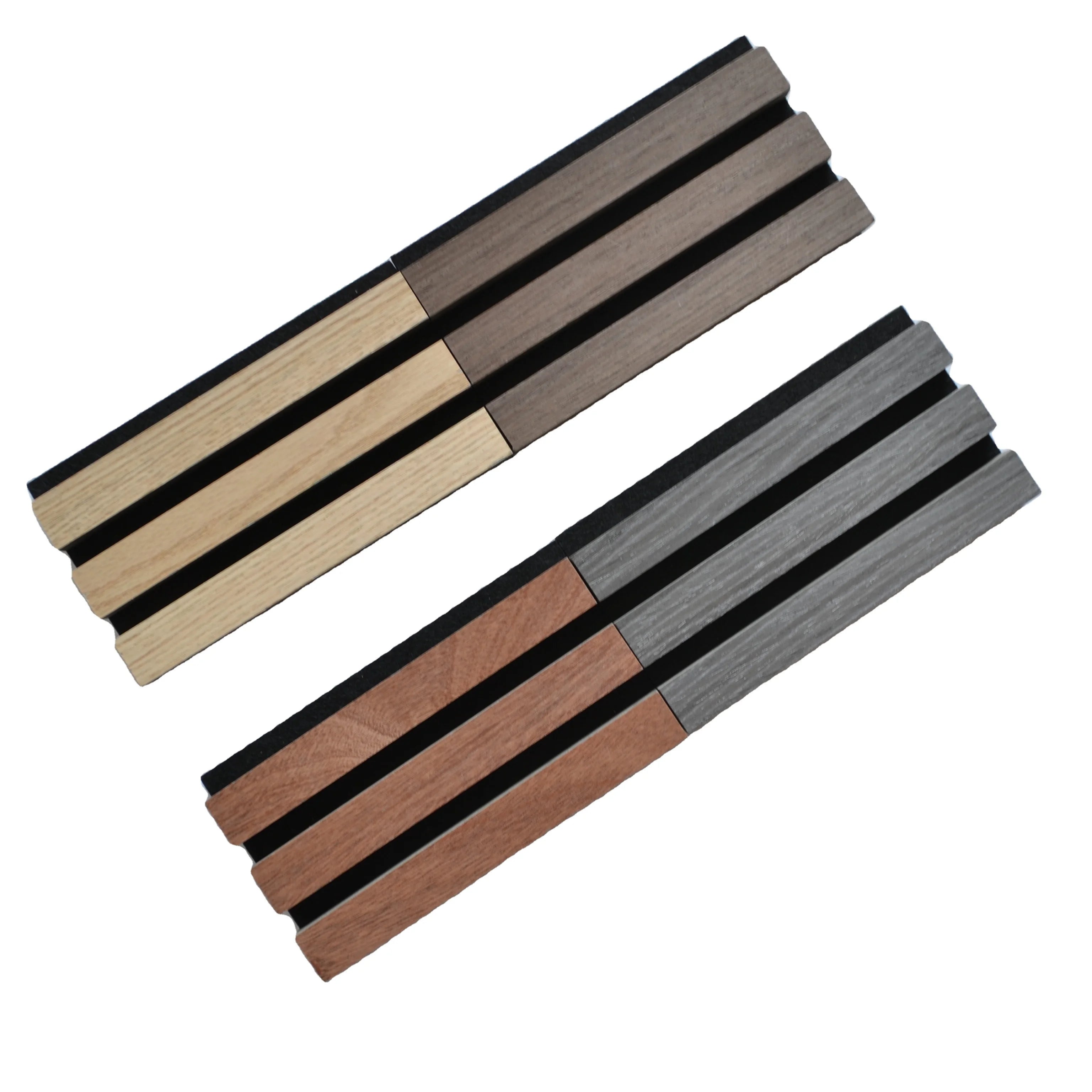 Akupanel Oak Wood Veneer Mdf Acoustic Panel Soundproof Wooden Slat Wall Panels