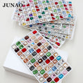 JUNAO Top Quality K9 Glass Rhinestones Pointback Jewelry Mixed Glass Nail Loose Gemstones Fancy Shape K9 Crystal Heart for DIY