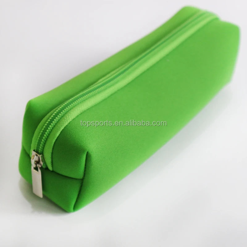 Practical and Stylish Neoprene School Pencil Case with Zipper and Washable Customized Color 21*6*6cm