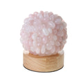 Natural Rose Quartz Crystal Lamp DIY Magic Night Romantic Pink Light LED Desk Lamp USB Healing Crystals and Stones Home Decor