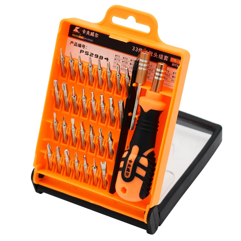 KAFUWELL PS2984 33 Pcs Precision Watchmaker Screwdriver Set for Micro Jewelers Mini Watchmakers
