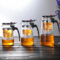 17oz Classic Heat Resistant Luxury Stocked Promotion Home Office Loose Leaf Flower Glass Tea Pot with Infuser