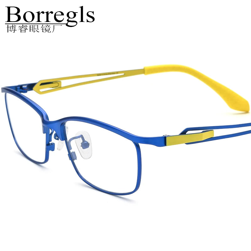 Borregls Titanium Glasses Frame Men 2025 New High Quality Brand Designer Square Eyeglasses Optical Lightweight Eyewear 185775