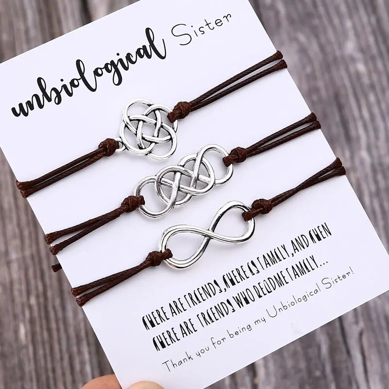 My Soul Sister Bracelet Best Friend Matching Friendship Infinity Compass Lotus Knot Link Charm Couple Matching Bracelets