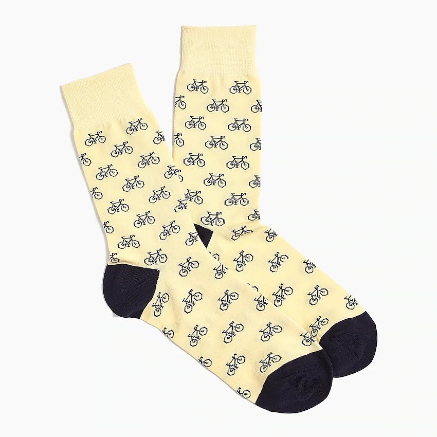Wholesale Compression Custom Socks Dress Business Yellow Sock for Mens