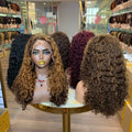Bigsophy New Arrival Curly Virgin Funmi Hair Wig Luxury Curl Full Frontal Brazilian Wigs for  WomenCheveux Naturels Perruques