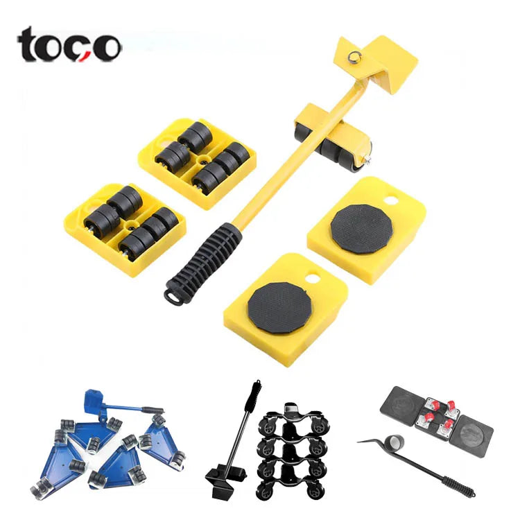TOCO 3 Wheel ABS+Steel Heavy Furniture Lifter Mover 300kg Capacity Appliance Moving Duty Transport Tool Shifter Dolly System Kit