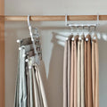 2023 Hot Sale  5 in 1 Wardrobe Cloth Hanger Pants Rack Stainless Steel  Adjustable Clothing Hanger Closet Organizer