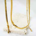 Waterproof 18k Gold Plated Woven Chain Necklace for Men Women Choker Stainless Steel Whip Smooth Necklace Men Chains