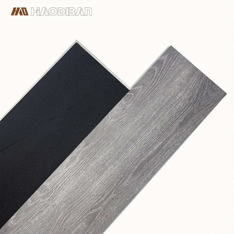 Foshan Factory Wholesale PVC SPC Laminate Floor Dark Grey Click Sheet Indoor Waterproof Flooring IXPE Underlay for Hotel Use