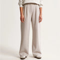 Women's Comfort Loose Fit Wide Leg Pants High Rise Elastic Waistband Full Length Pants