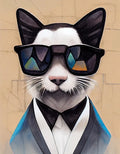 Customized DIY Digital Oil Painting with Frame Abstract Animal Style Realism Pattern Drawing Oil Paint by Numbers