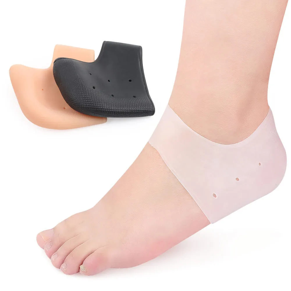 Unisex Sports Comfort Silicone Gel Heel Protectors FASTLACES Insoles for Feet Care Ortho Hand Protector Shoe Cushions Socks Lace