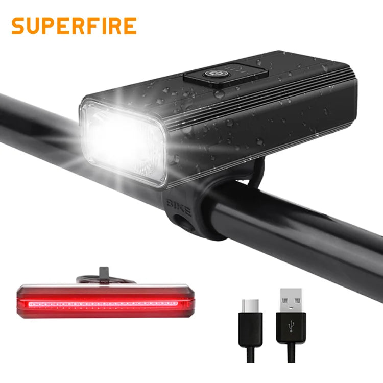 USB Rechargeable Li-ion 600 Lumen Waterproof Bicycle Tail Light with Aluminum Alloy Housing for Night Riding 6 Modes