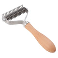 Steel Wooden Pet Brush Knot Combs Dog Cat Hair Fur Pet Dematting Comb